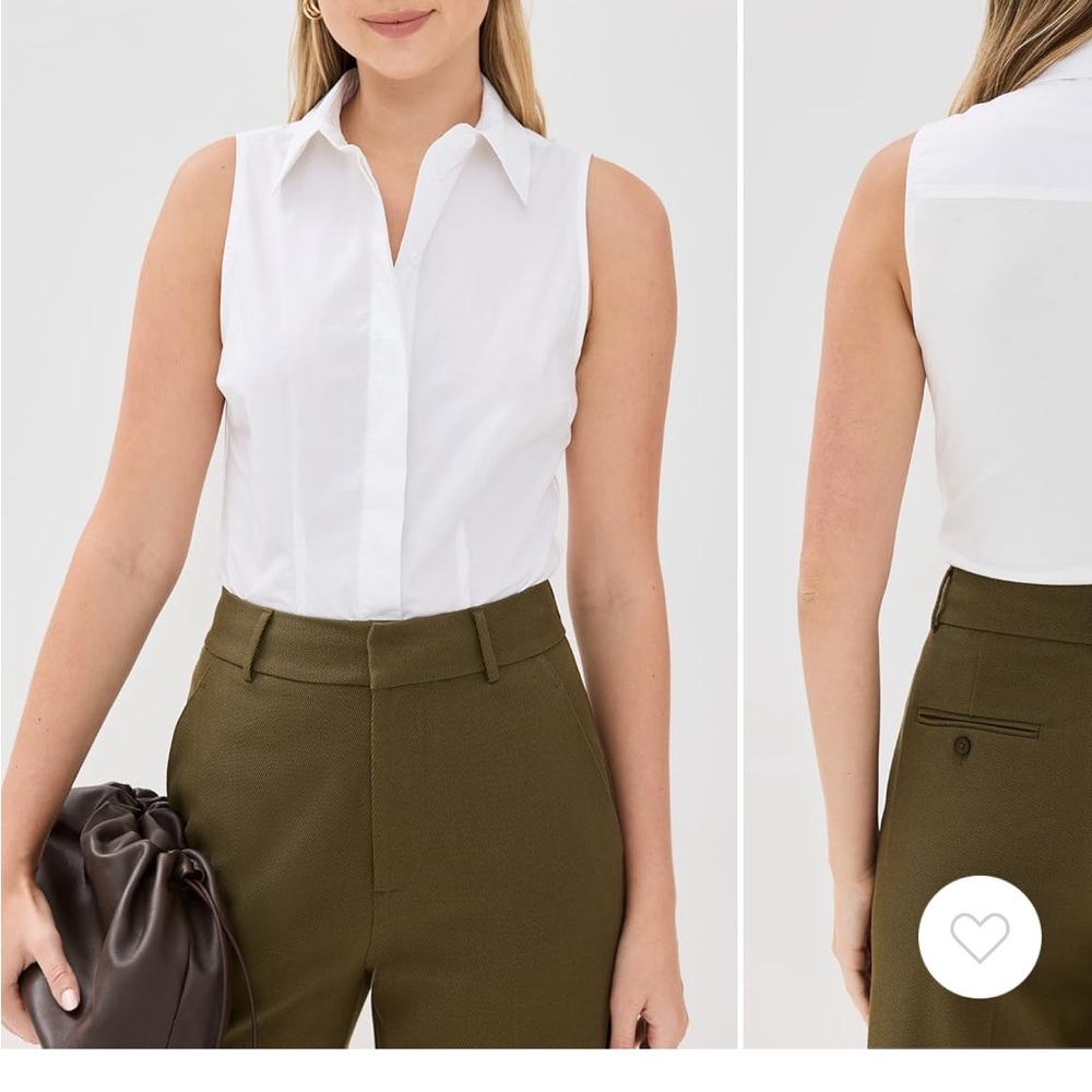 Good American Black Button-Up Top